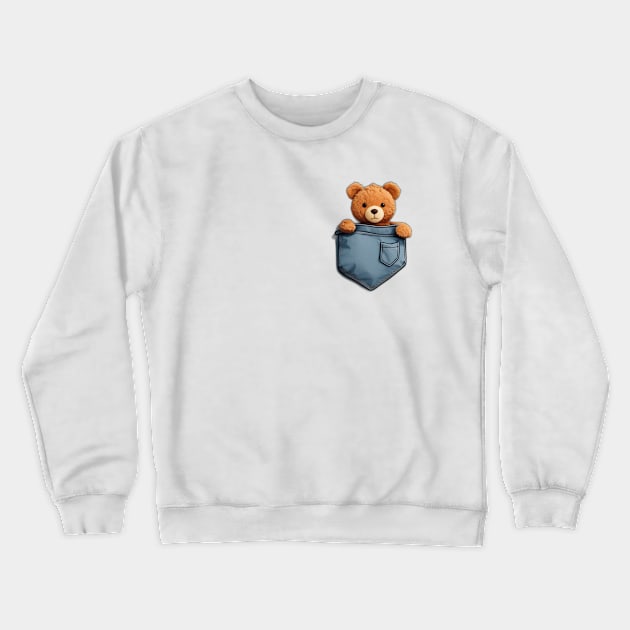 Bag Bear Shirt Pocket Protector School Enrollment Crewneck Sweatshirt by design-lab-berlin